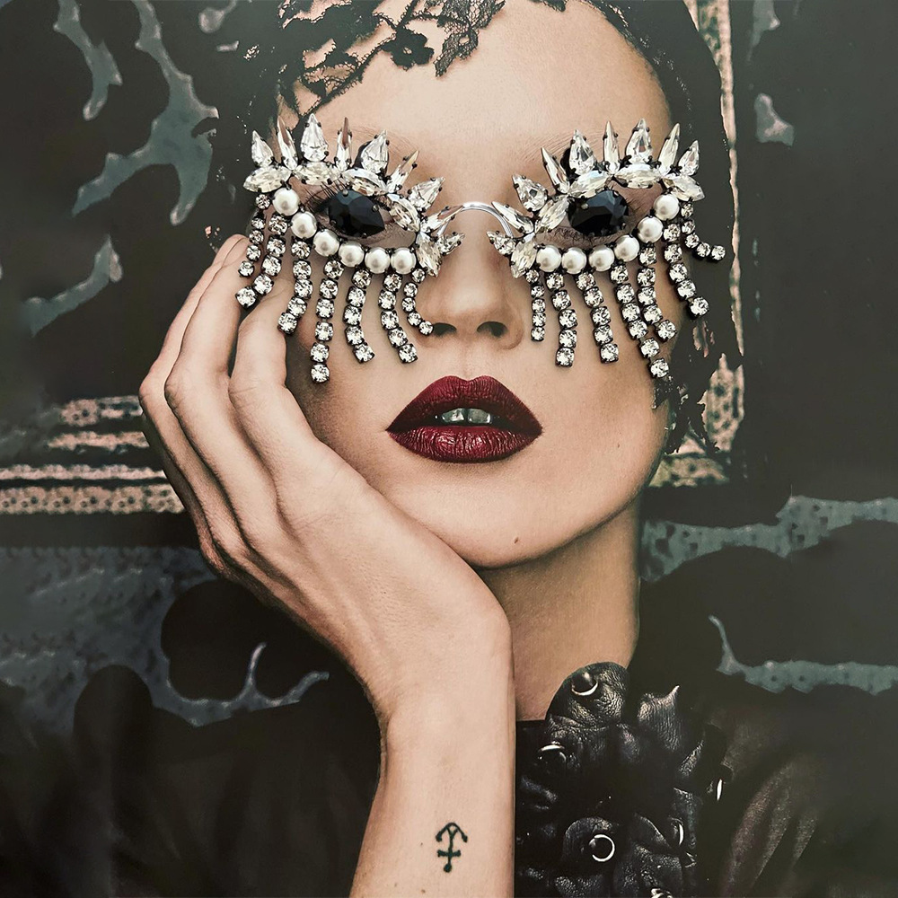 Body Jewelry Retainers - Stonefans-Marco de gafas con borla para