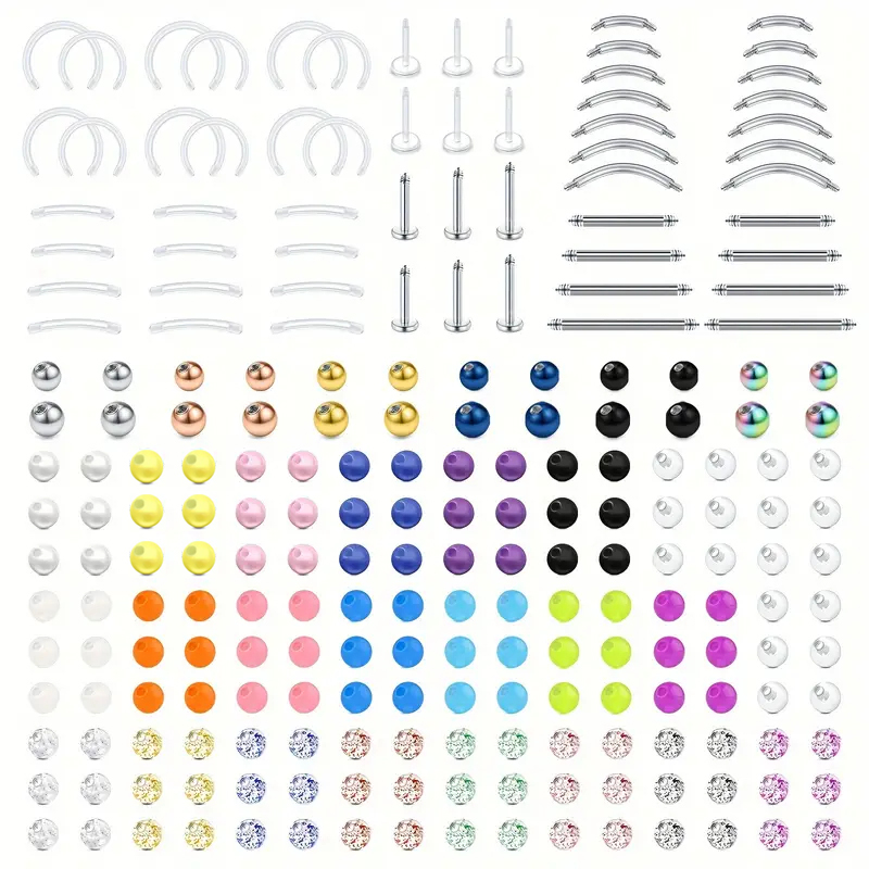 226pcs 16G Acero inoxidable y  - Body Jewelry Replacement Ball reseña y precio