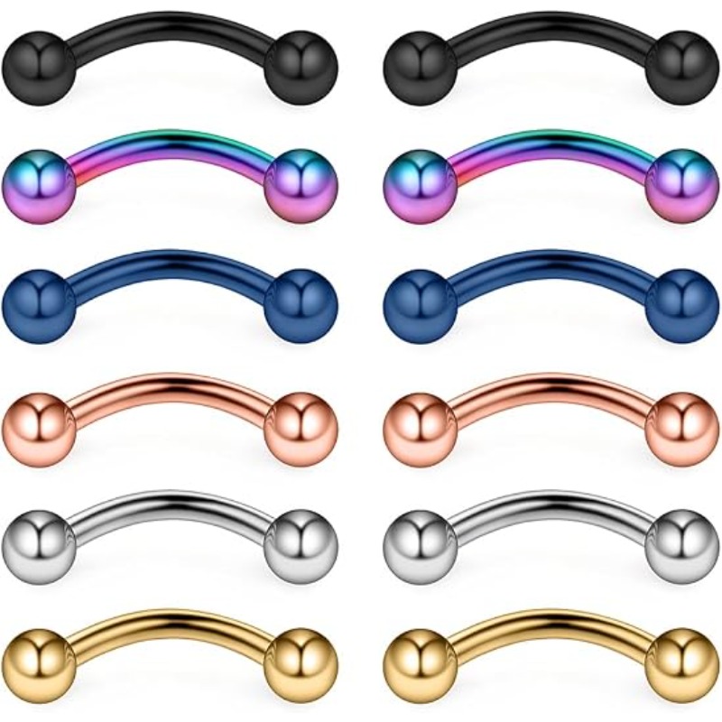 12 piezas, 16G, anillo de acer - Body Jewelry Surgical Steel reseña y precio
